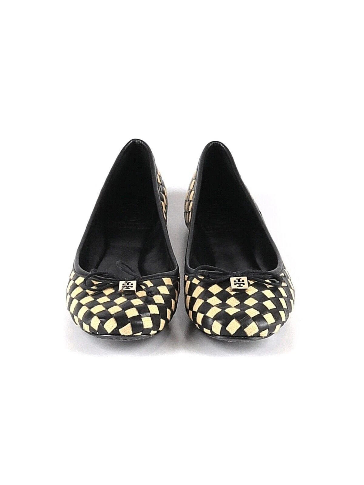 Ballerine TORY BURCH nere gialle in tessuto con fiocco accento US 7 5