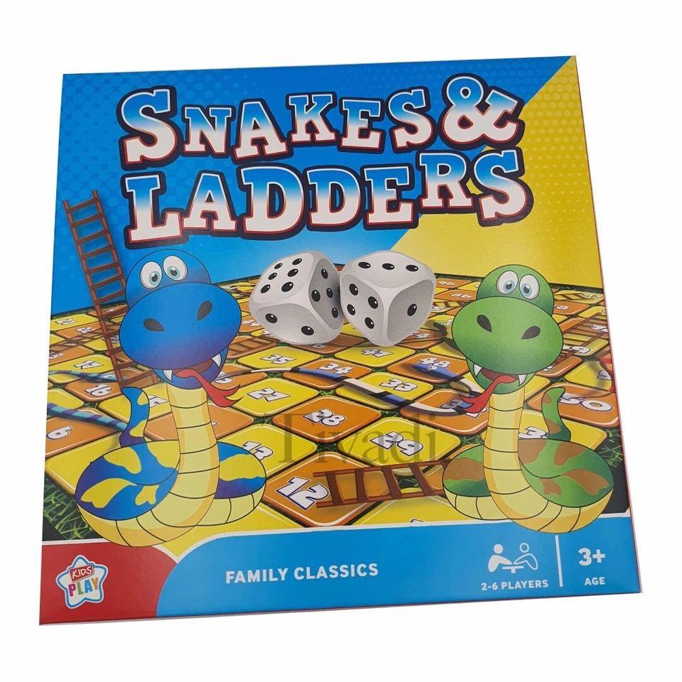 SNAKES AND LADDERS Traditional Board Game - Family Classics Game 2-6 Players - Image 3 of 4