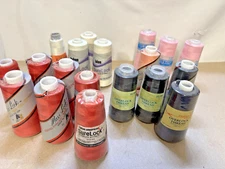 Sure Lock Overlock Maxi-Lock Bundle Lot of 19 Spools 3000 Yd Embroidery Thread