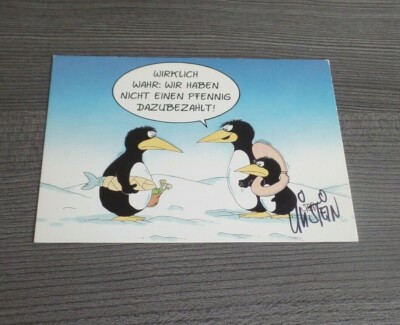 Uli Stein (+), original signed autograph card 10x15 cm