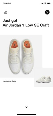 Nike Air Jordan 1 Low SE Craft Inside Out/Neu/OVP/EU40.5-US7.5