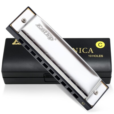 EASTTOP T10-3 Harmonica 10Hole Diatonic Blues Harp Key C Harmonica For Adult Kid