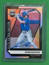 2021 Panini Elite Extra Edition Baseball John Rhodes #76 Signatures