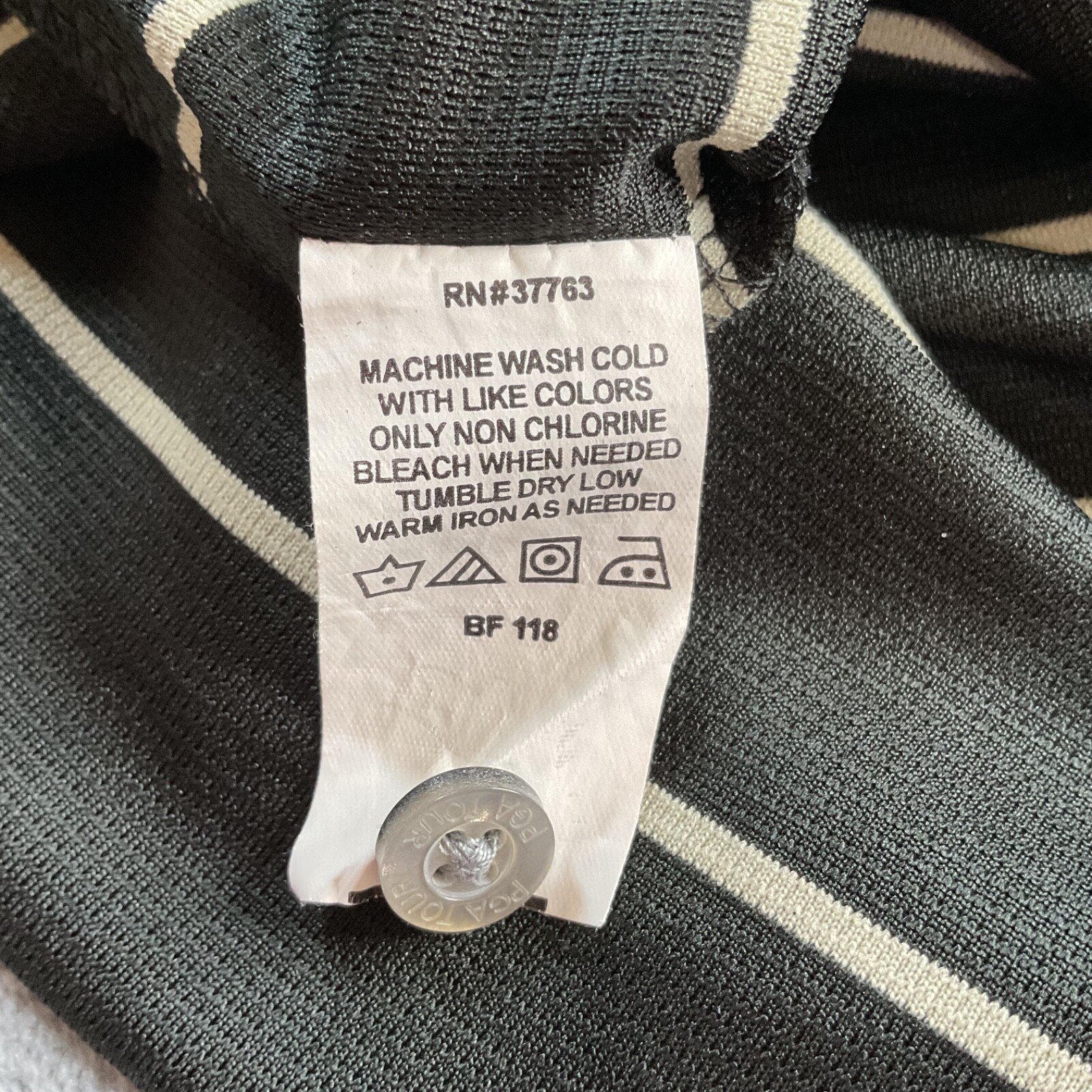 PGA Tour Polo Shirt Men 2XL Black Striped Short Sleeve Golf Casual Outdoors NWOT thumbnail 7