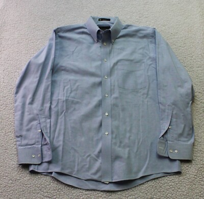 The Arrow Company Oxford Button Down Shirt Men's 16/32 Blue Long Sleeve