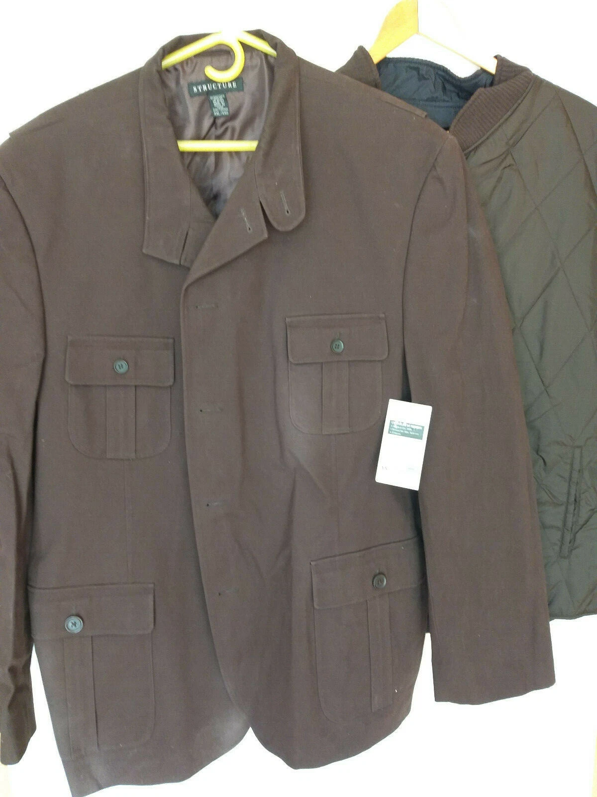 NWT Structure Mens Jacket With Vest XXL Brown Price Reduced