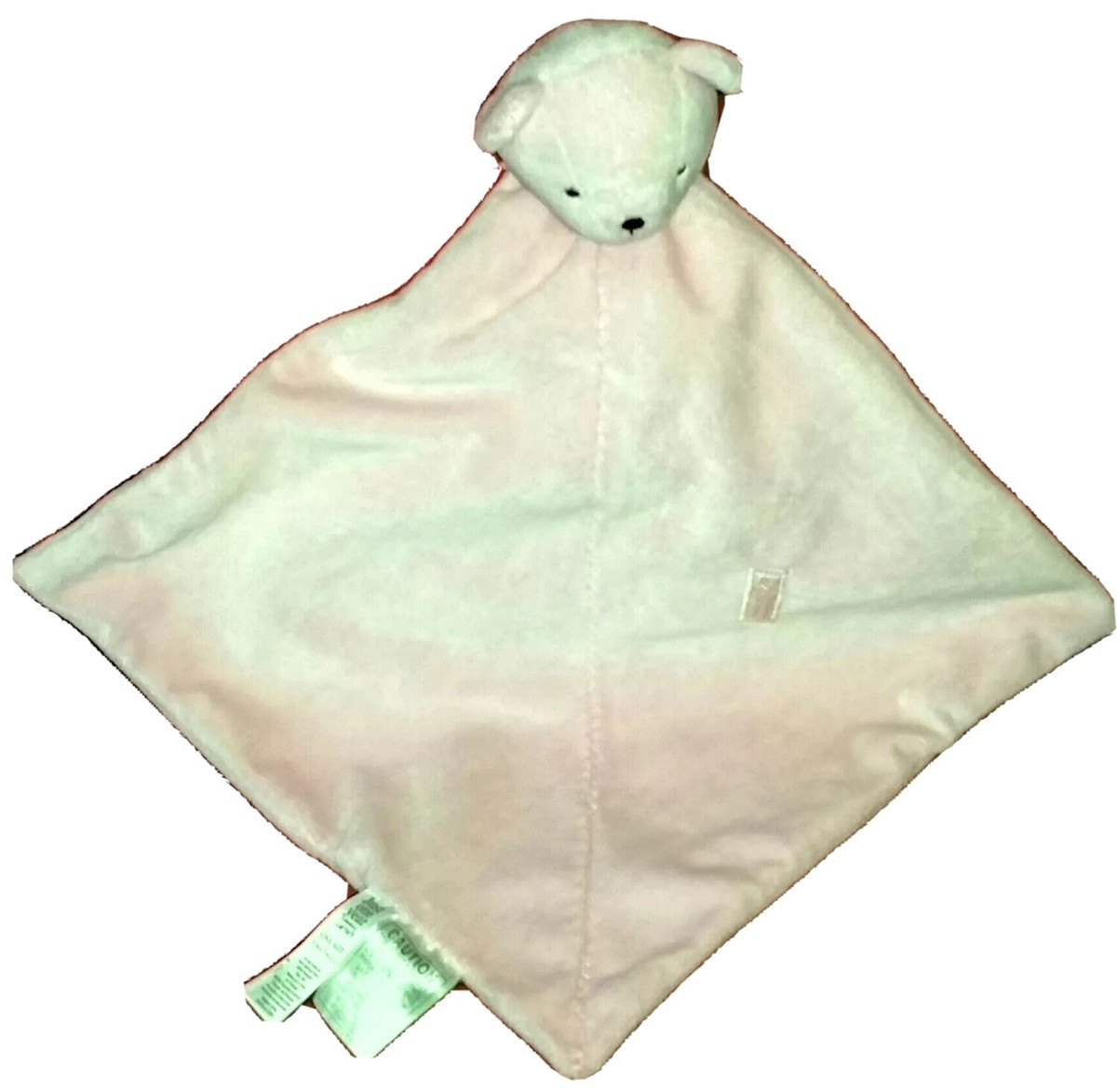 Carter's Precious Firsts PINK BEAR Rattle Security Blanket Just