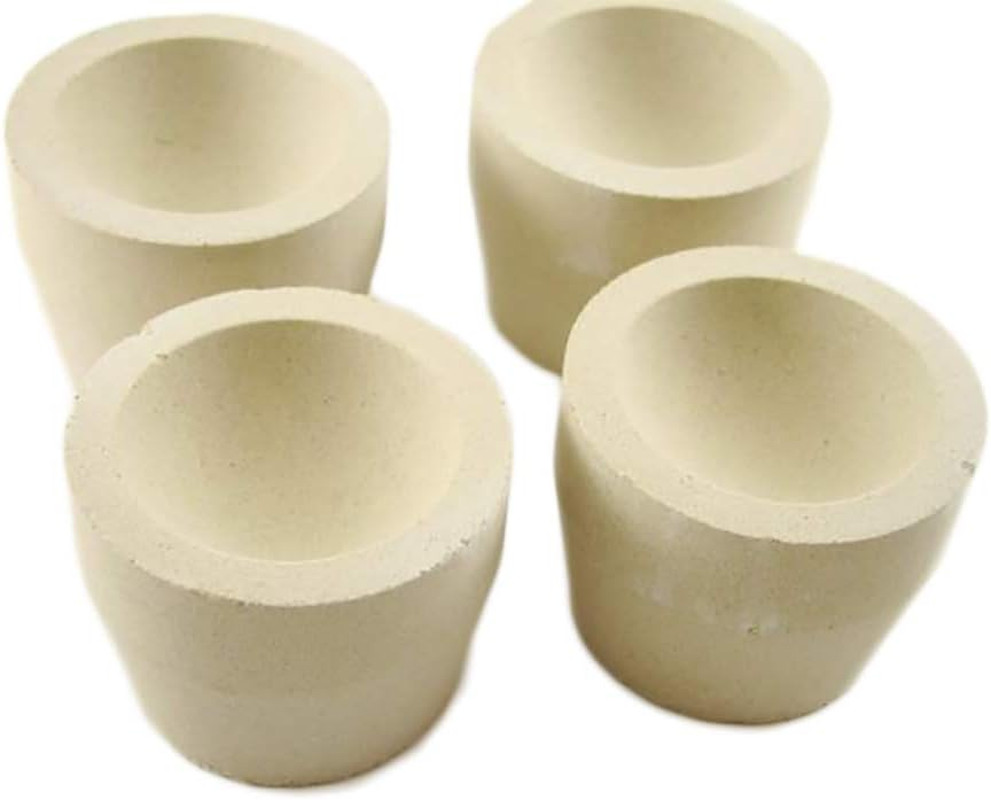 Lot of 8 - # 8AM Mabor Cupel 1-3/4" Gold-Assay-Smelting-Refining-Melting-Cupels