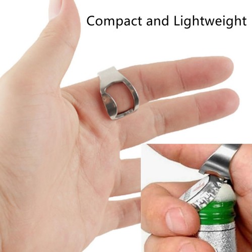 Paquete de 4 anillos abridores de botellas de cerveza de acero inox - Foto 5 di 7