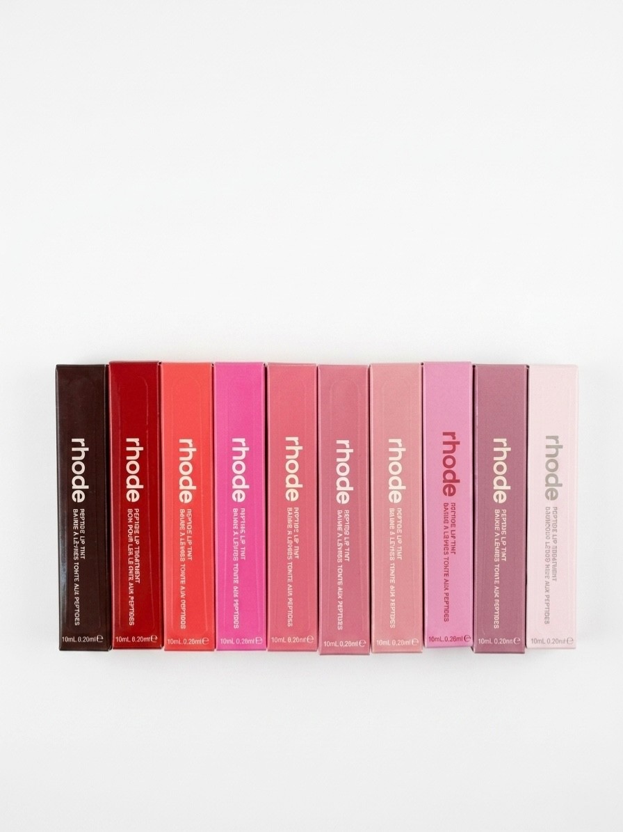 Lot suprême 10 gloss rhode pour lèvres repulpées avec collection teintes assorties