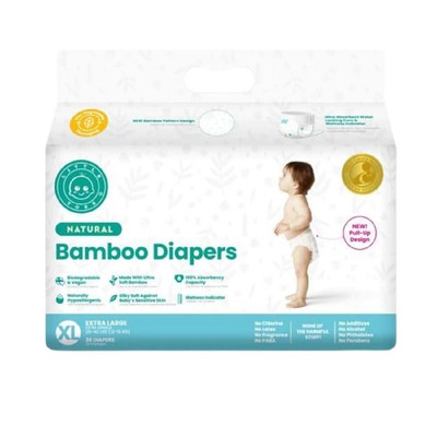 Products On The Go Little Toes Natural Bamboo Disposable Baby Diapers -