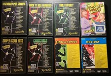 Lot of 8 Karaoke DVDs,Variety of song genre,not original artists, 4 new 4 used