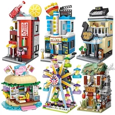 Loz Mini City Street Shop House Model Building Blocks Friends Figures DIY Bricks