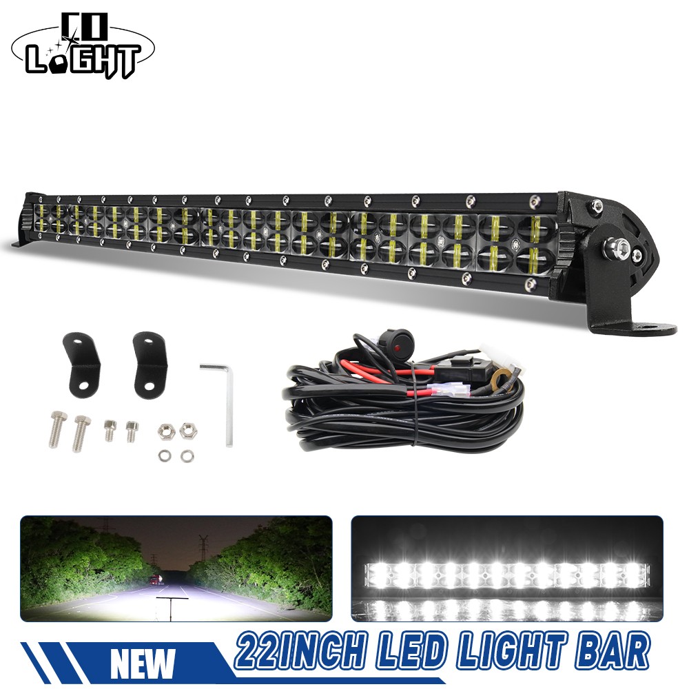 Barre LED 22" 14000LM avec optique 6D combo pour éclairage camion