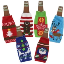 Uncle Bob's Ugly Beer Sweater Koozie Christmas Party Accessory