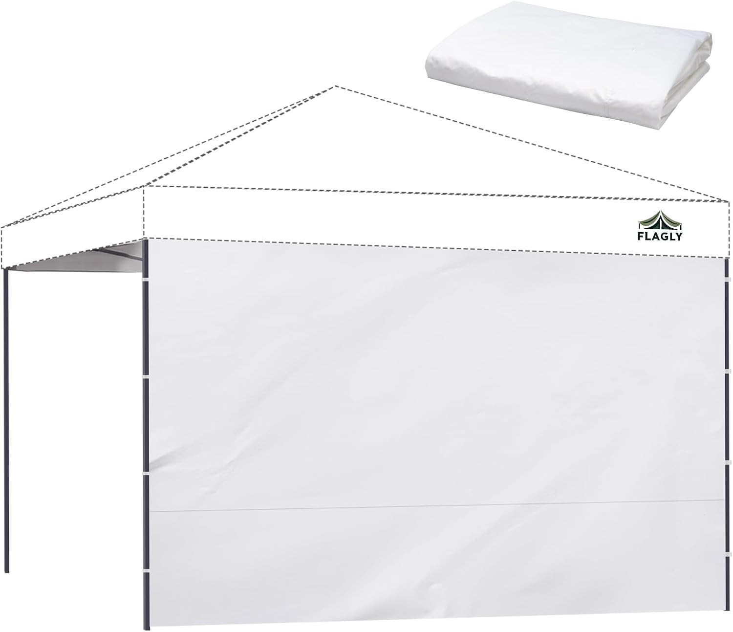 Sidewall - 1 Pc 300d Waterproof Attachable Tent Wall, Privac