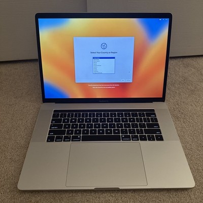 2017 Apple MacBook Pro 15'' i7 3.1GHz 16GB RAM 512GB SSD Retina A1707 Silver