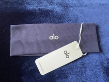 ALO Yoga Headband Navy Reflective Logo With Packaging - UK Seller Fast Postage