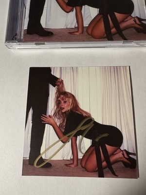 Sabrina Carpenter Signed Man's Best Friend CD & Insert In Hand