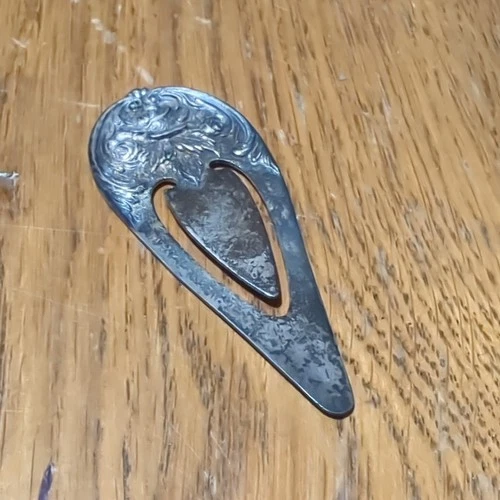 S. Kirk & Son Vintage Sterling Silver Bookmark Floral Rose Flower Page Ornate