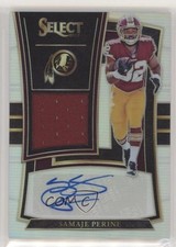 2017 Select Rookie Signature Memorabilia Silver Prizm Samaje Perine Auto 0o0