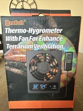 GeeKoit Digital Thermo-Hygrometer with Fan for Terrarium Ventilation NEW