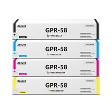 GPR58 GPR-58 Toner Cartridges Set 4-Pack Replacement for Canon GPR-58 Toner C...