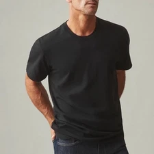 American Giant Classic Black Cotton Crew Neck T Shirt Size L Made in USA