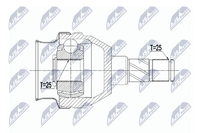 Gelenksatz Antriebswelle Nty NPW-PL-066 FüR Opel Astra P10 Caravan Turbo Cdti
