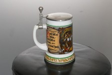 BMF Bierseidel Keramik Zinn Deckel Bierhumpen Krug Bierkrug mit Spruch