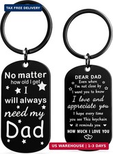 Father's Day Keychain for Dad from Daughter Son, Sentimental Gift for Husband,