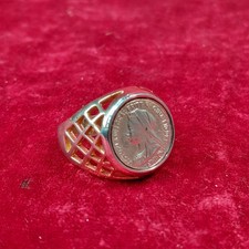 J-3913. Antico Anello Laccato IN Oro. Regina Victoria. Anni, 40