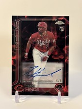 Topps 2025 Chrome Update Rece Hinds Rookie Auto Lava Refractor /8 Reds