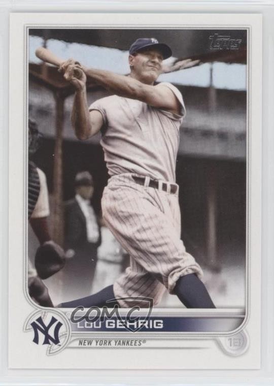 2022 Topps Update Legend Variation SP Legend Variation Lou Gehrig #US4 HOF 0p83