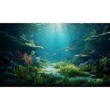 Ocean Floor Fish Tank Background Under The Sea Coral Reef Aquarium Background...