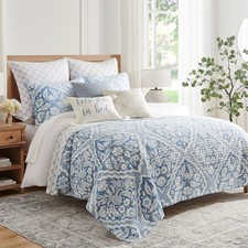 Becker Blue Full/Queen Quilt Set - Levtex Home