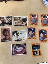 Vintage 1976 Topps Star Trek  Lot Of  10Cards Captains Log & 5 Sticker Capt Kirk