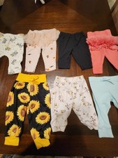 Girls 0-3 Month Old Pants Lot. Some never worn.