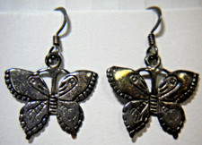 Sterling Silver Butterfly Shaped Earrings Stamped 925 Butterflies FREE SHIPPING