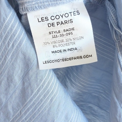 Les Coyotes de Paris Girl Sadie Blue Striped Short Sleeve Short Dress, size 8 - Picture 10 of 11