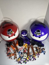 Ninja Kidz Lot Giant Mystery Ball Toy Purple/Red Case Figures Costume Mask Belt