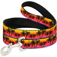 "Dog Leash Palm Trees Sunset Fade/Black Narrow 0.5\" (Us Import)"