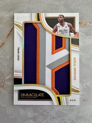 Mikal Bridges Immaculate 2022-23 Jumbo Logo Game Worn Patch KNICKS NBA FINALS