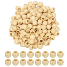 12x11mm Wooden Beads for Craft Making, 300 Pcs Loose Spacer Beads, Beige