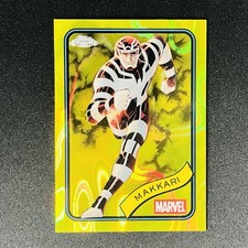 2025 Topps Chrome Marvel - #114 Makkari - Yellow Lava Refractor Near Mint