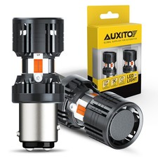 AUXITO 1157 Amber Yellow LED Turn Signal Indicator Parking Light Bulbs CANBUS H