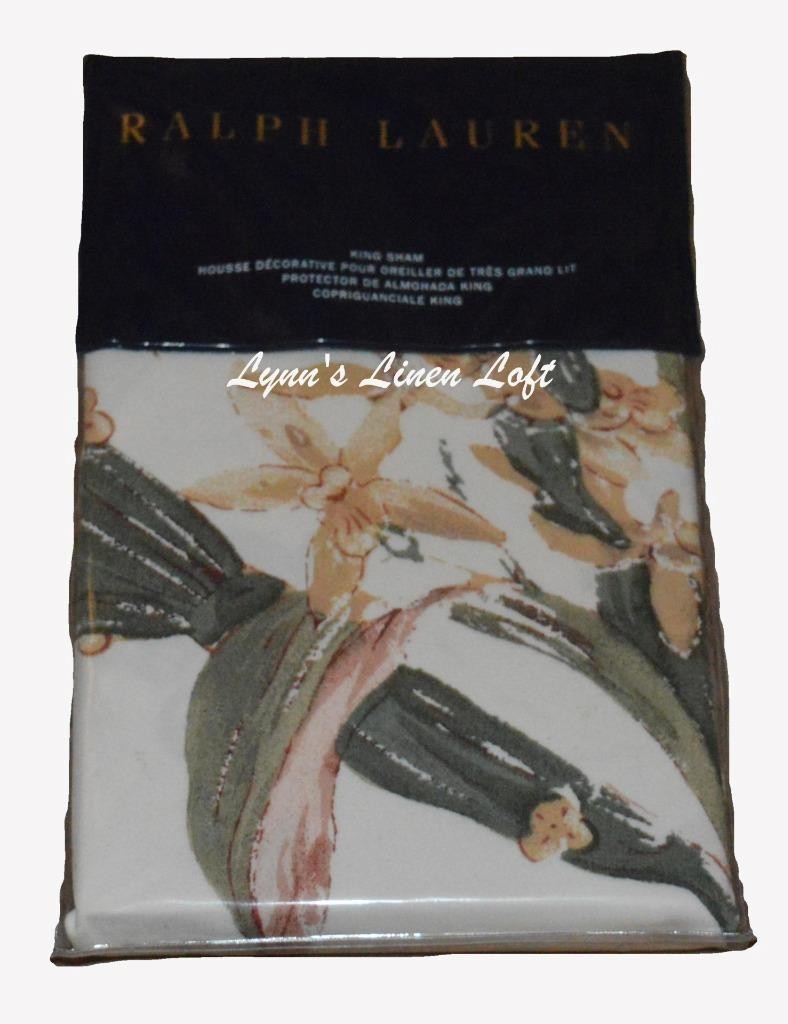 RALPH LAUREN Olivia Josefina Floral KING SHAM CREAM $145 | eBay