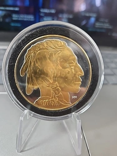 1 oz Silver Round - Buffalo Gilded