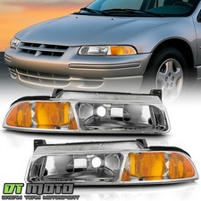 For 1995-2000 Dodge Stratus Chrysler Cirrus Improved Pattern Beam Headlights Set