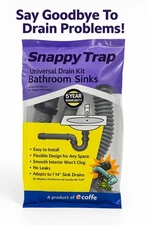 Snappy Trap Universal Drain Kit for Bathroom Sinks 1-1/4 Flexible no Clog